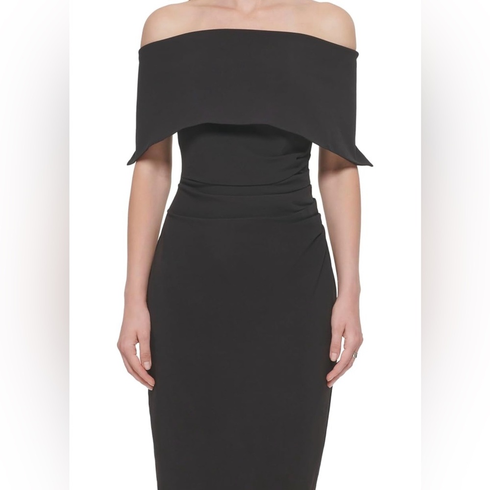 Vince Camuto Off Shoulder Mid Cocktail Dress